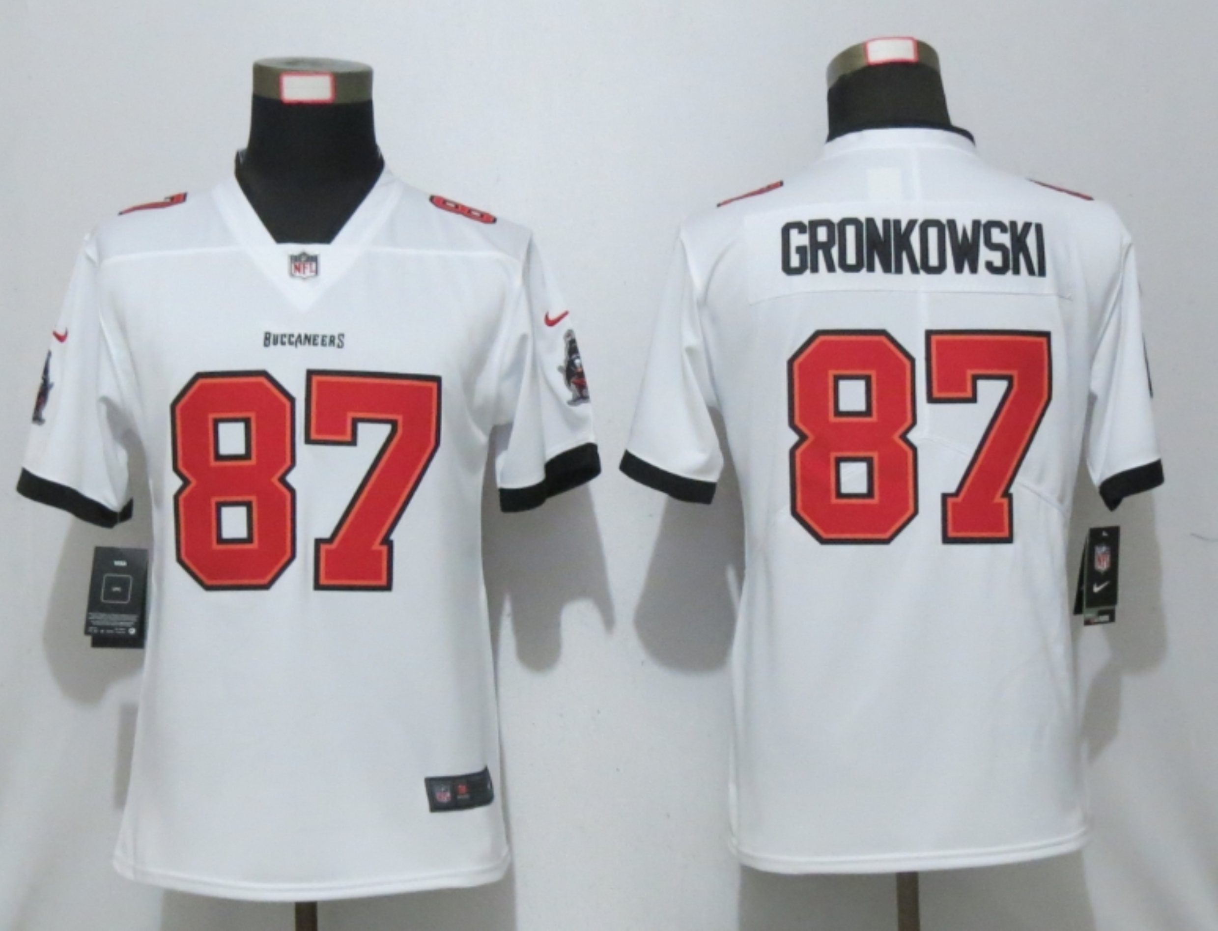 Women New Nike Tampa Bay Buccaneers #87 Gronkowski Nike White Alternate Vapor Elite Playe->women nfl jersey->Women Jersey
